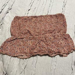 strapless floral top